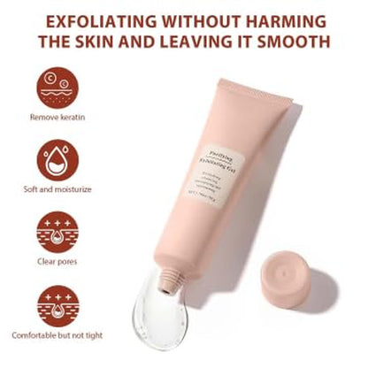 Purifying Exfoliating Gel, Facial Exfoliator Cleanser, Exfoliating Gel Scrub for Face, Moisturizing Exfoliating Facial Cleanser for All Skin, Cleans Dirt & Oils(2Pcs)