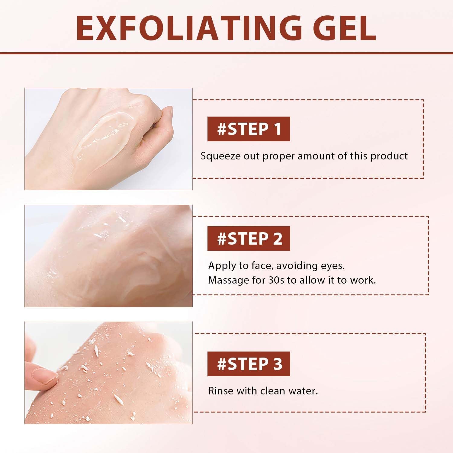 Purifying Exfoliating Gel, Facial Exfoliator Cleanser, Exfoliating Gel Scrub for Face, Moisturizing Exfoliating Facial Cleanser for All Skin, Cleans Dirt & Oils(2Pcs)